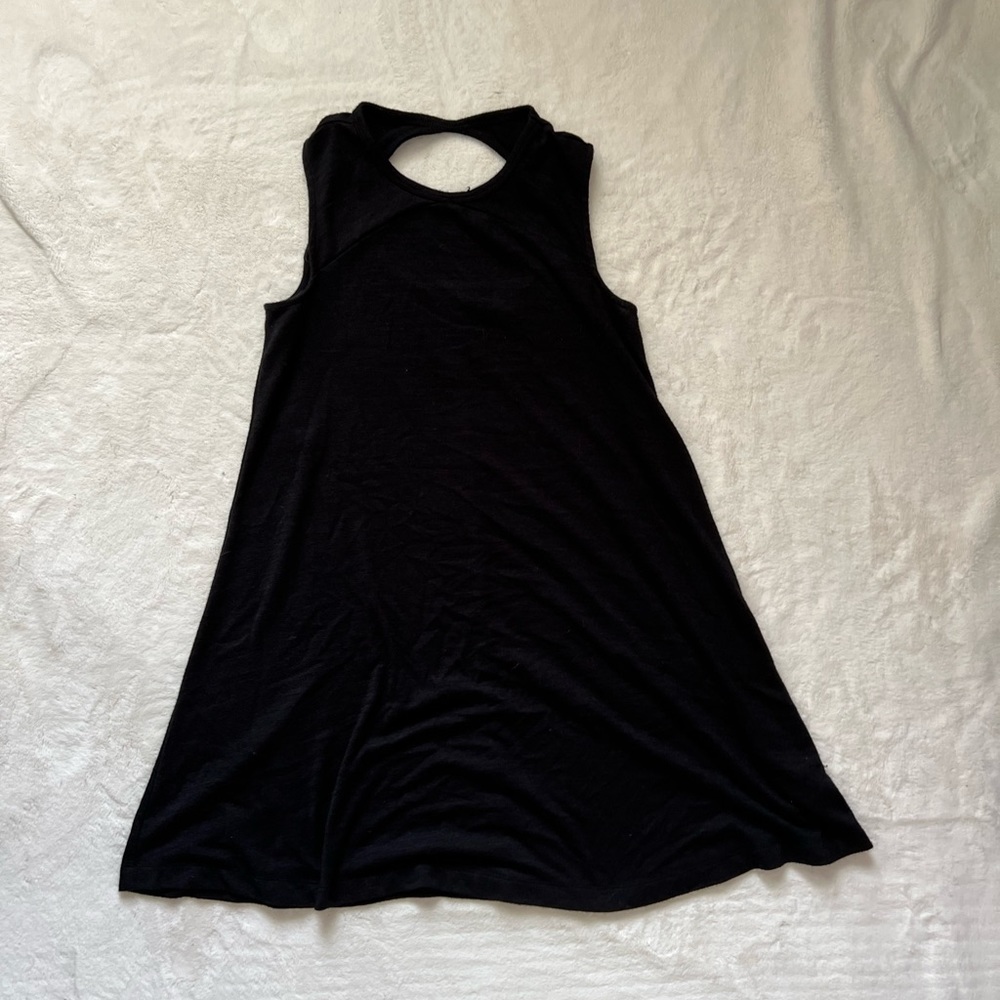 Black dress with cutout detail on the back